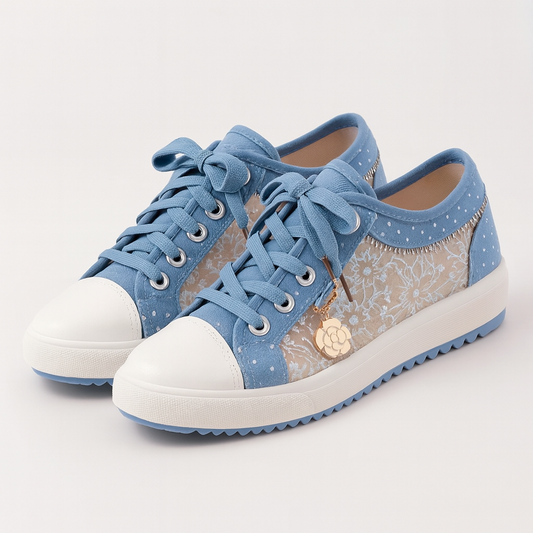 Chaussures Femmes Confort Bout Arrondi Bleu Ciel - PanierRoyale