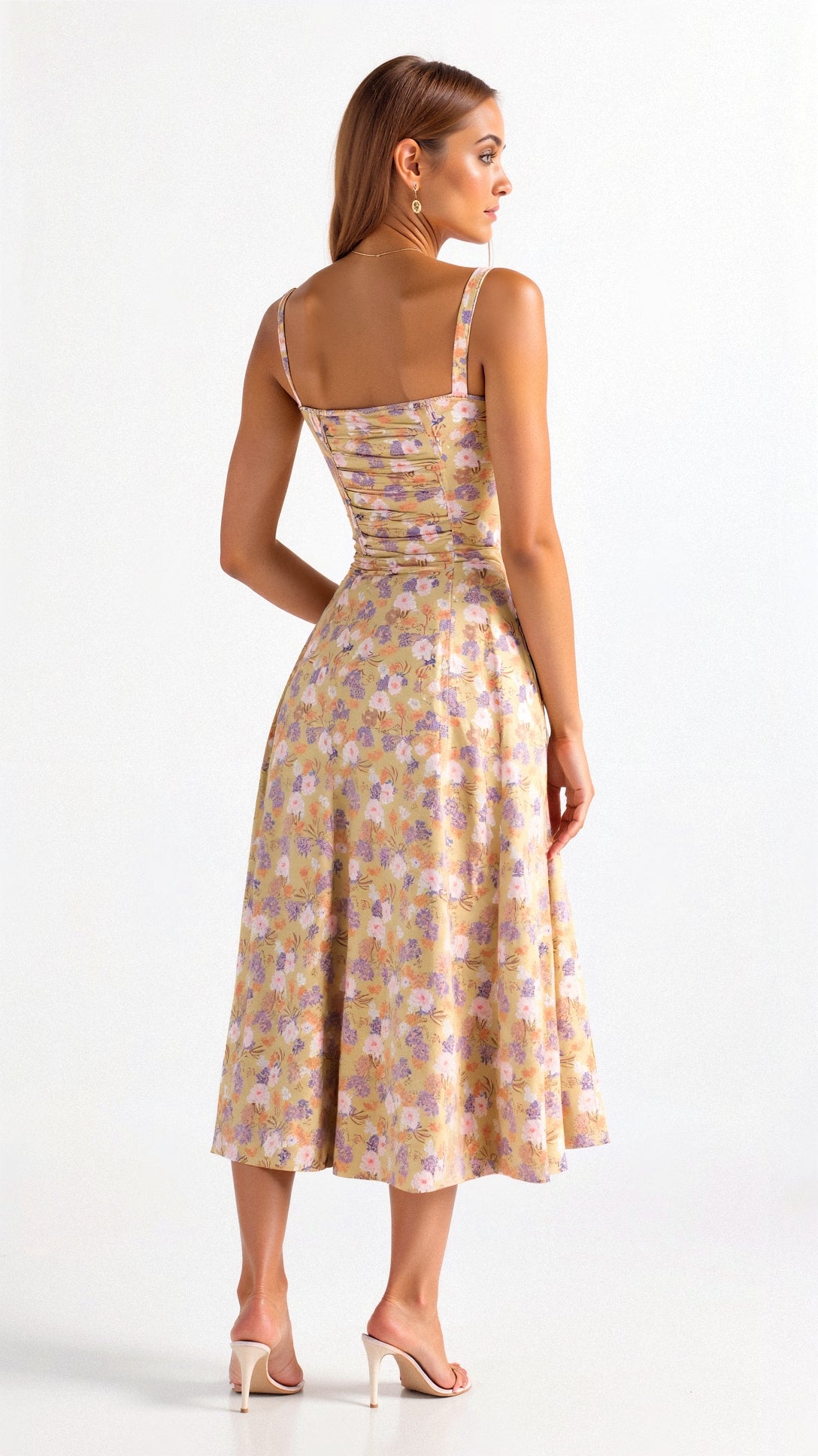 Robe Moulante Femme avec Jupon Fluide