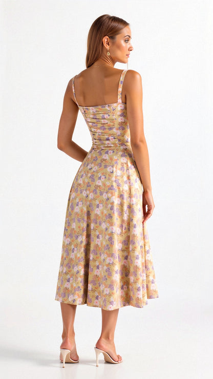 Robe Moulante Femme avec Jupon Fluide