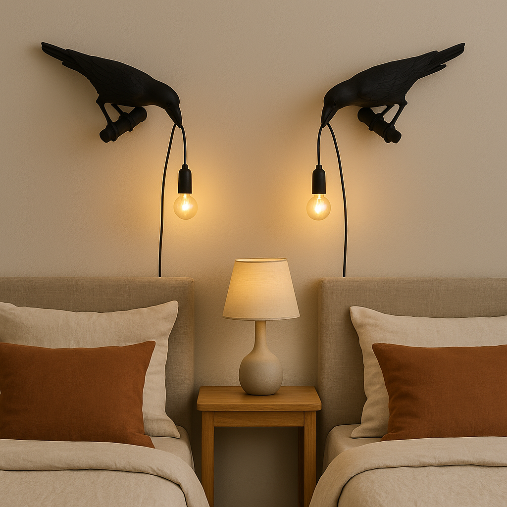 Corvia™ – Applique Murale Design Corbeau Touche Déco Moderne