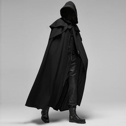 Cape Hiver Noir Élégant pour Homme - PanierRoyale