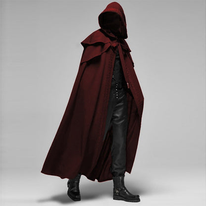 Cape Hiver Noir Élégant pour Homme