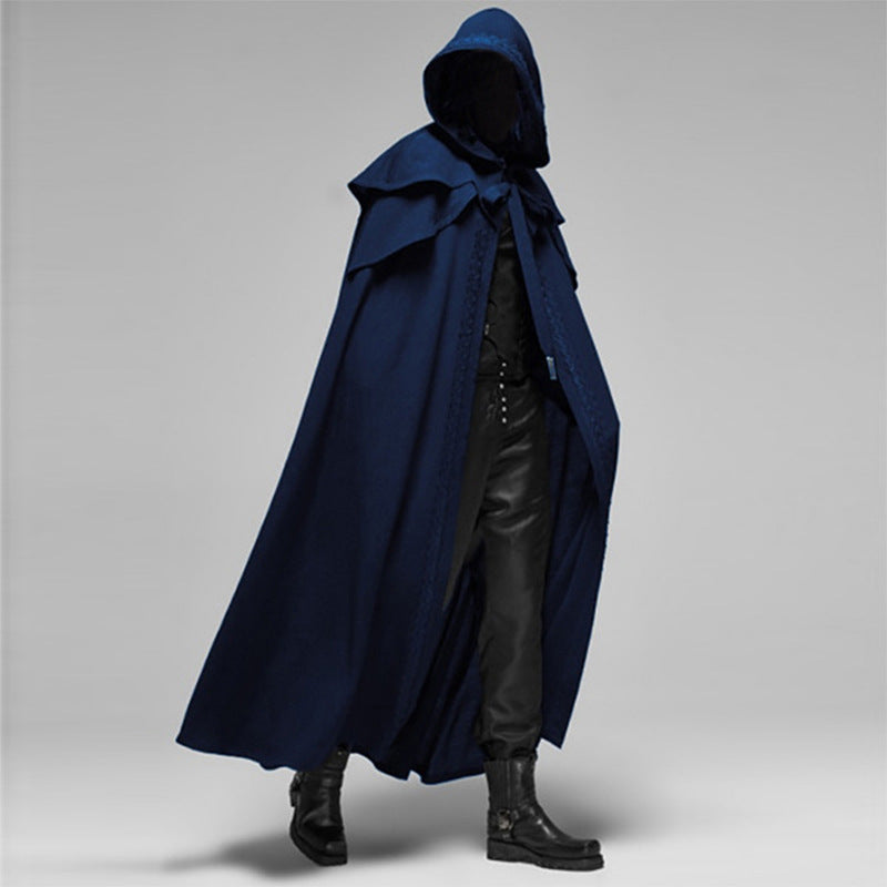 Cape Hiver Noir Élégant pour Homme