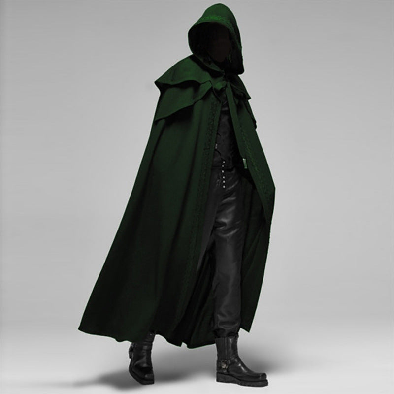 Cape Hiver Noir Élégant pour Homme