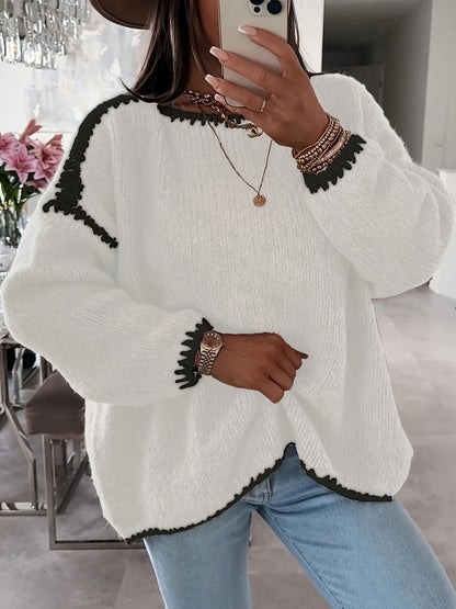 Pull Femme Grande Taille Doux et Élégant Hiver