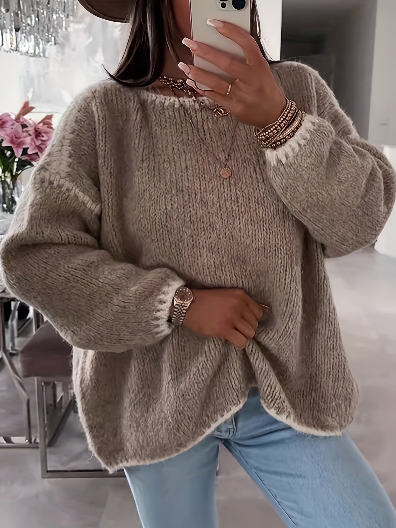 Pull Femme Grande Taille Doux et Élégant Hiver - PanierRoyale
