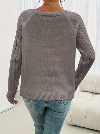 CosyTwist™ – Pull Femme Hiver Chaud & Tendance