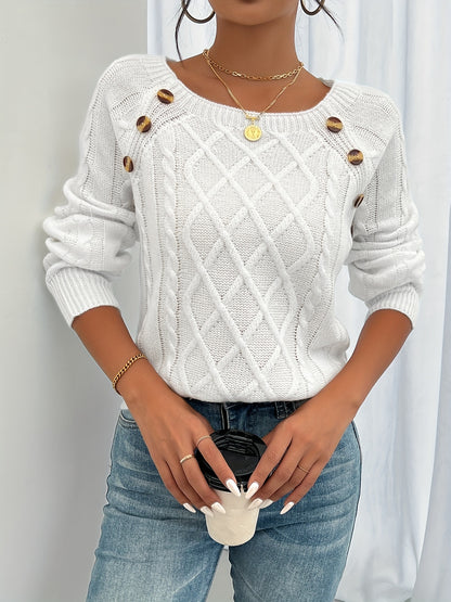CosyTwist™ – Pull Femme Hiver Chaud & Tendance