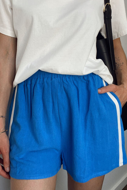 Short Femme Décontracté Été avec Ceinture Élastique