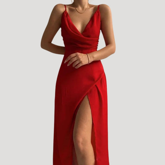 Robe de soirée femme longue avec fente pour mariée ou invitée - BerlinGlamour