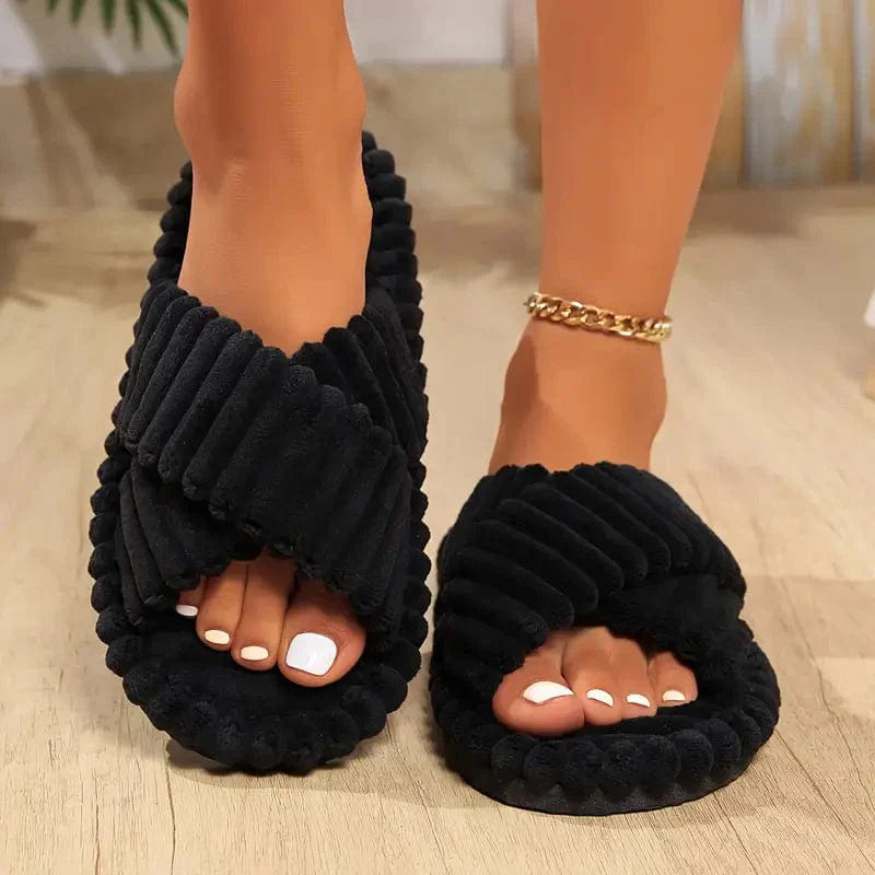 Pantoufles Peluche Ultra Confortables pour Femme
