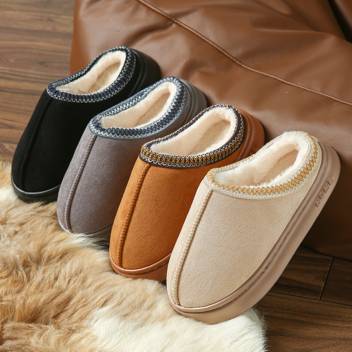 Chaussons Peluche Chauffants et Confortables - PanierRoyale