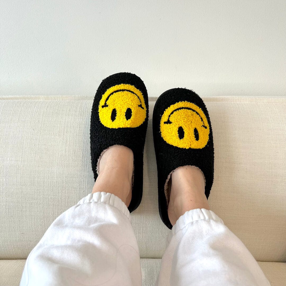 Pantoufles Peluche Sourire Douces