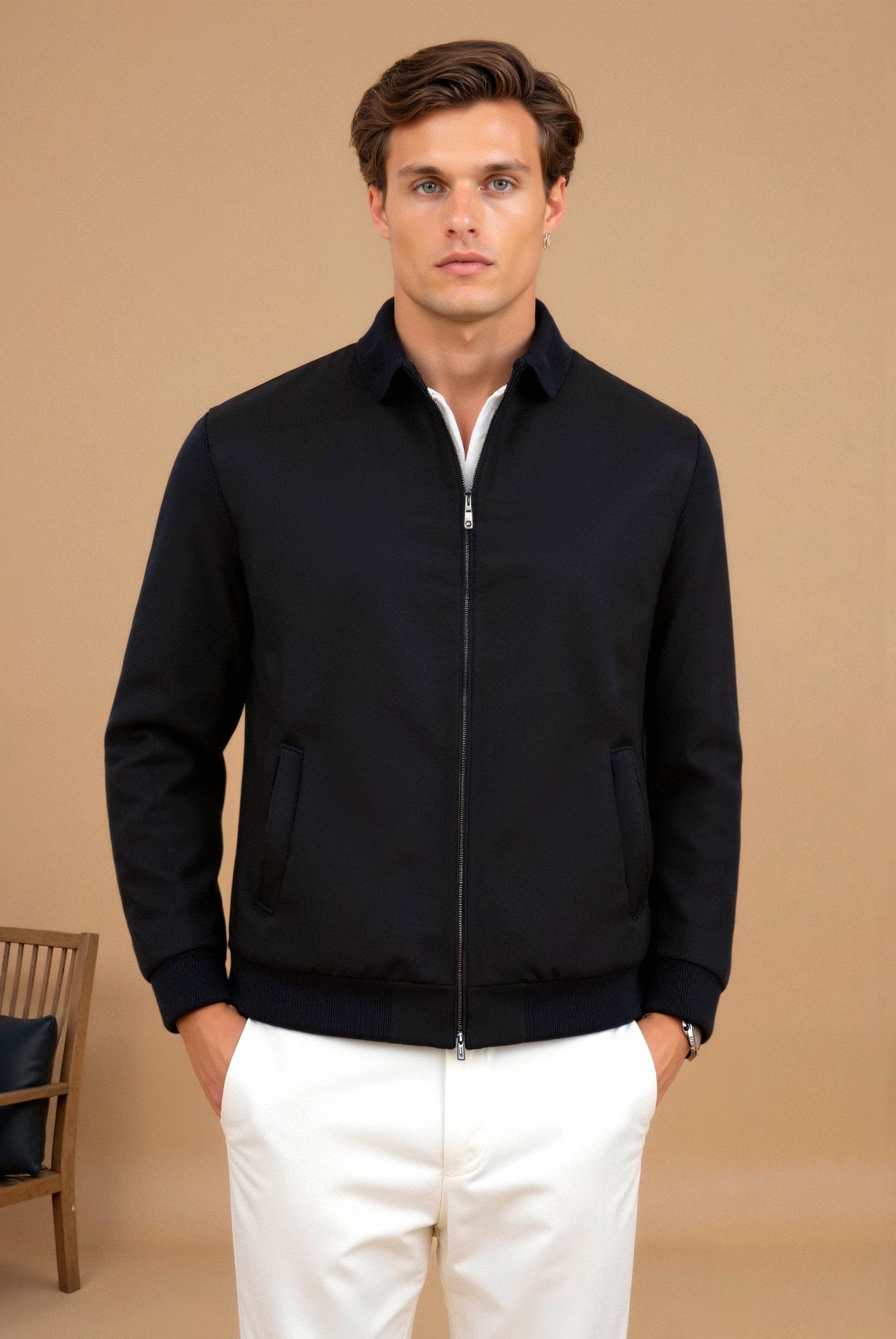 Blouson Homme Noir Élégant - BerlinGlamour