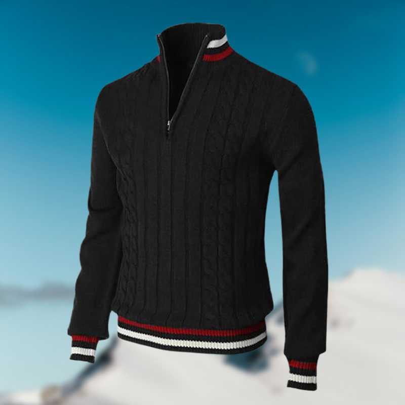 Pull Homme Élégant à Col Montant