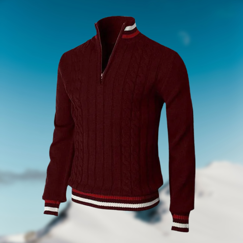 Pull Homme Élégant à Col Montant