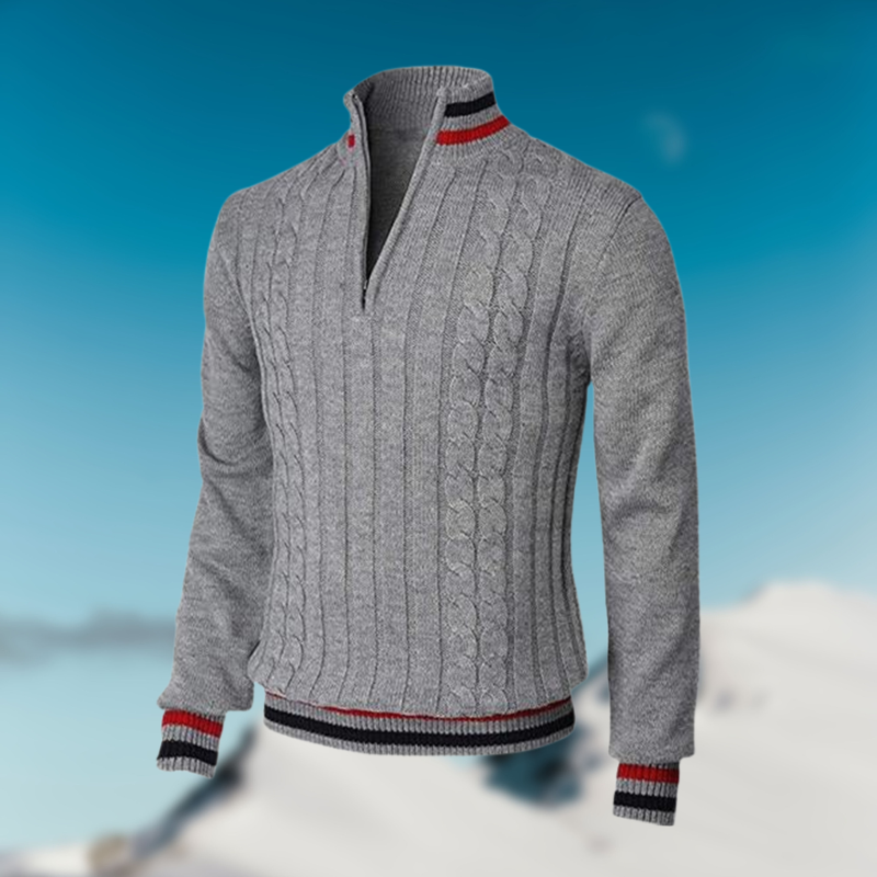 Pull Homme Élégant à Col Montant