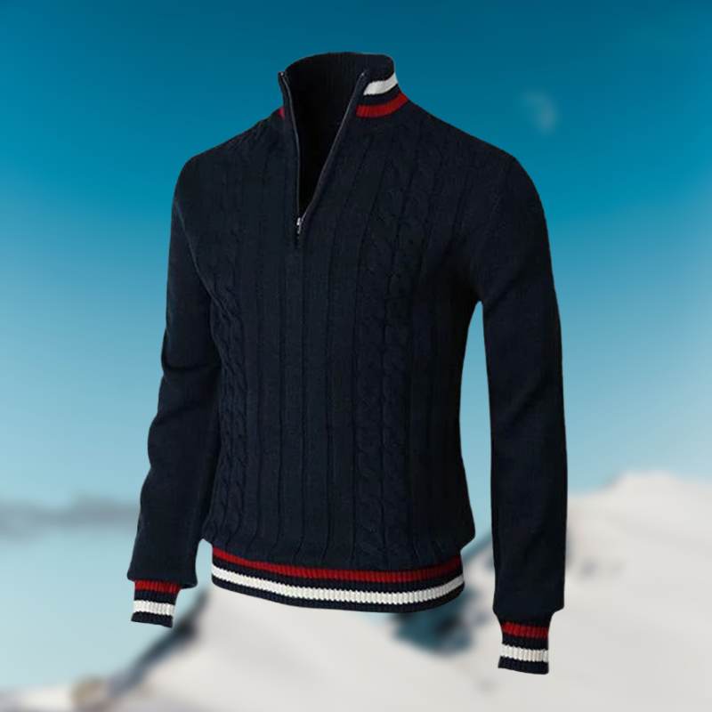 Pull Homme Élégant à Col Montant