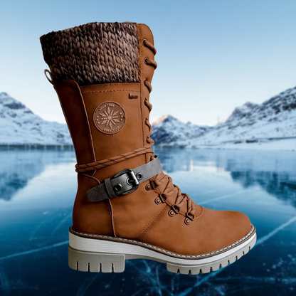 Bottes Hiver Cuir Femmes Élégantes et Confortables
