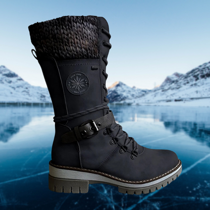 Bottes Hiver Cuir Femmes Élégantes et Confortables