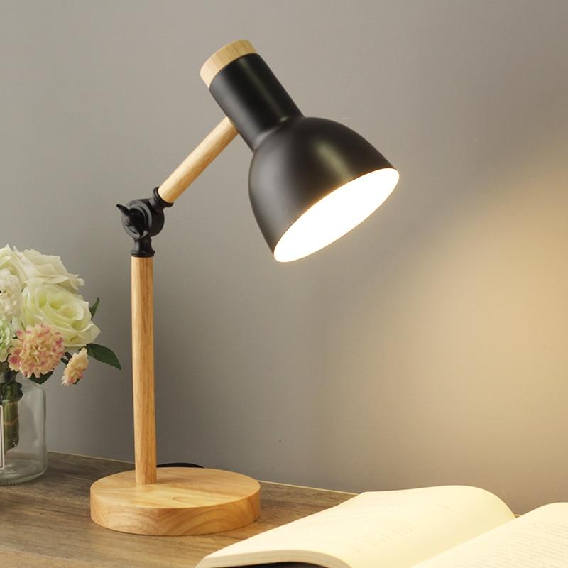 Lampe de Table Design Scandinave en Bois