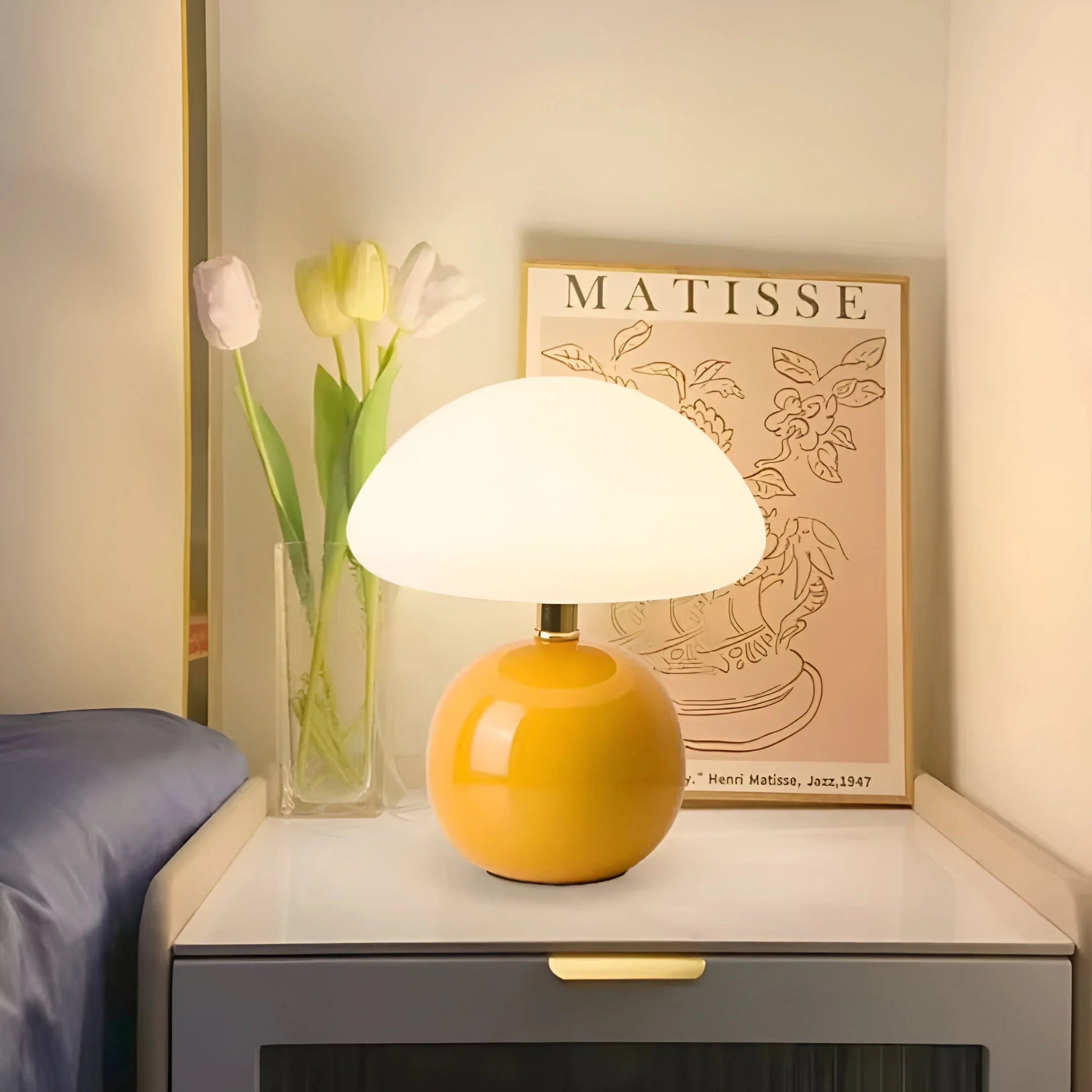 CrèmeLuxe™ – Applique Murale en Forme de Champignon Éclairage Doux