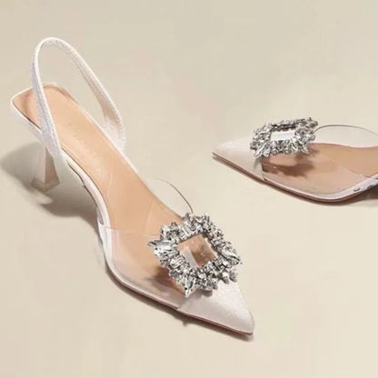 CrystalChic™ – Sandales Femmes Transparentes Confort Élégant & Polyvalent