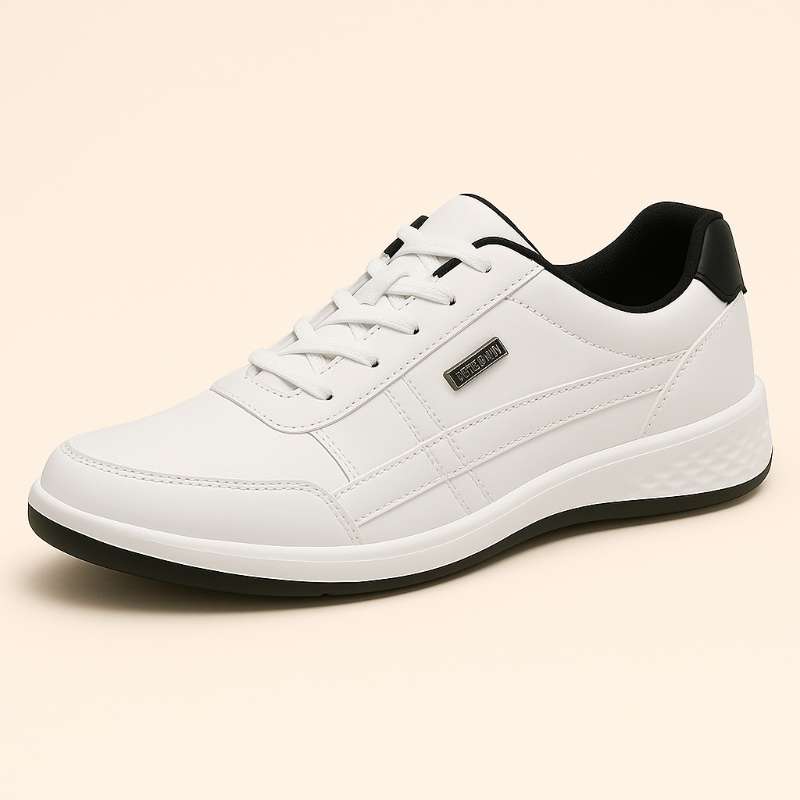 Chaussures Orthopédiques Homme en Cuir Noir Imperméable