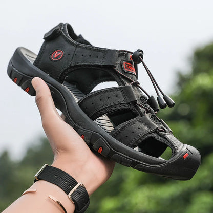 CuirÉté™ – Sandales Homme en Cuir Élégantes et Confortables pour Été