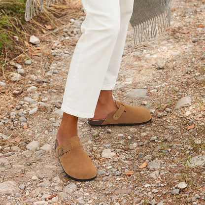 Cuirora™ – Sabot Chic en Cuir avec Boucle Élégante Unisexes