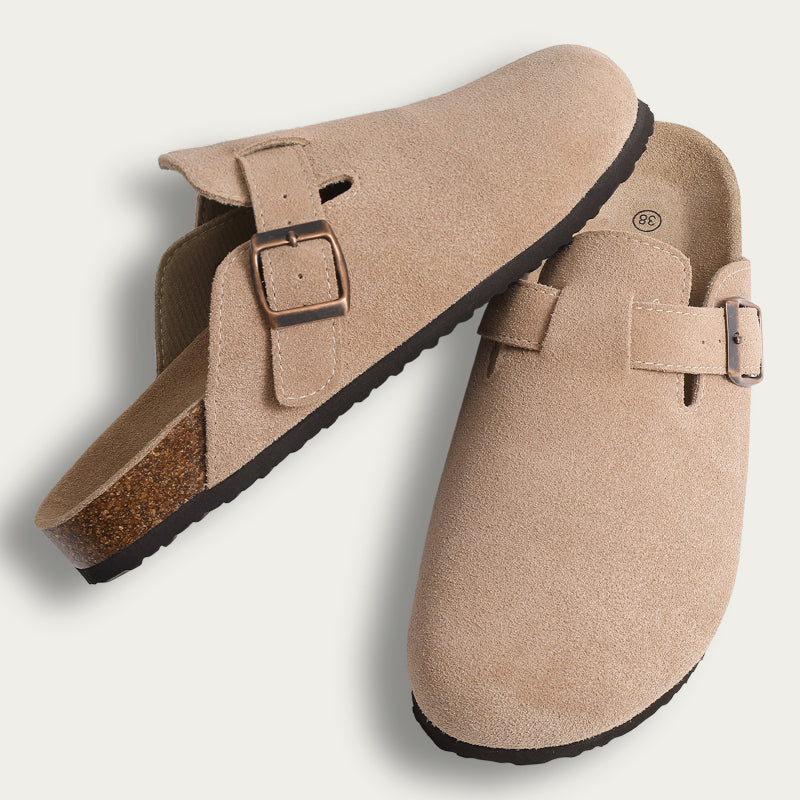 Sabot Cuir Élégant Unisexe avec Boucle en Métal