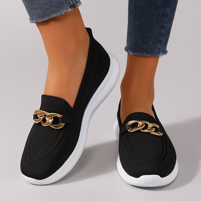 Chaussures Femme Élégantes Beige Talon avec Détails Dorés