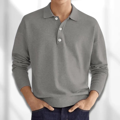 Polo Décontracté En Tricot Pour Homme | Manches Longues