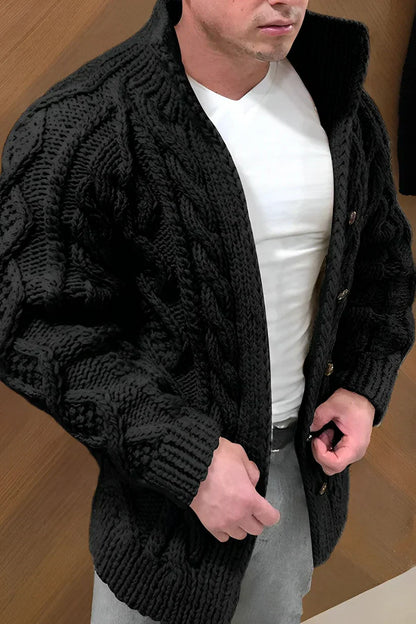 Gilet Homme Tricot Câble Élégant Oversize → Gilet Tricot Homme Grande Taille Câblé Élégant