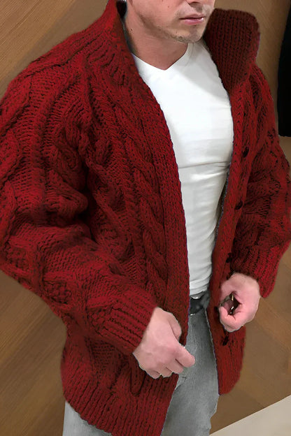 Gilet Homme Tricot Câble Élégant Oversize → Gilet Tricot Homme Grande Taille Câblé Élégant