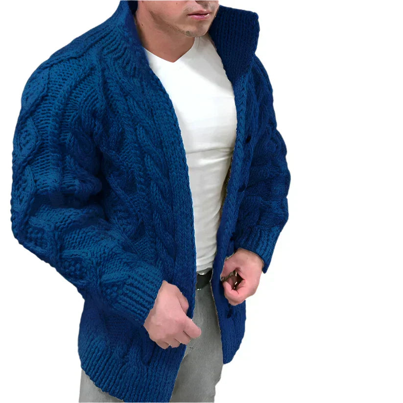 Gilet Homme Tricot Câble Élégant Oversize → Gilet Tricot Homme Grande Taille Câblé Élégant - PanierRoyale