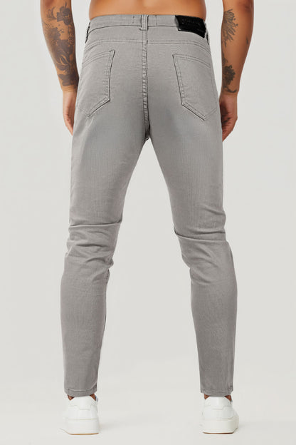 Jean Slim Homme Gris Clair