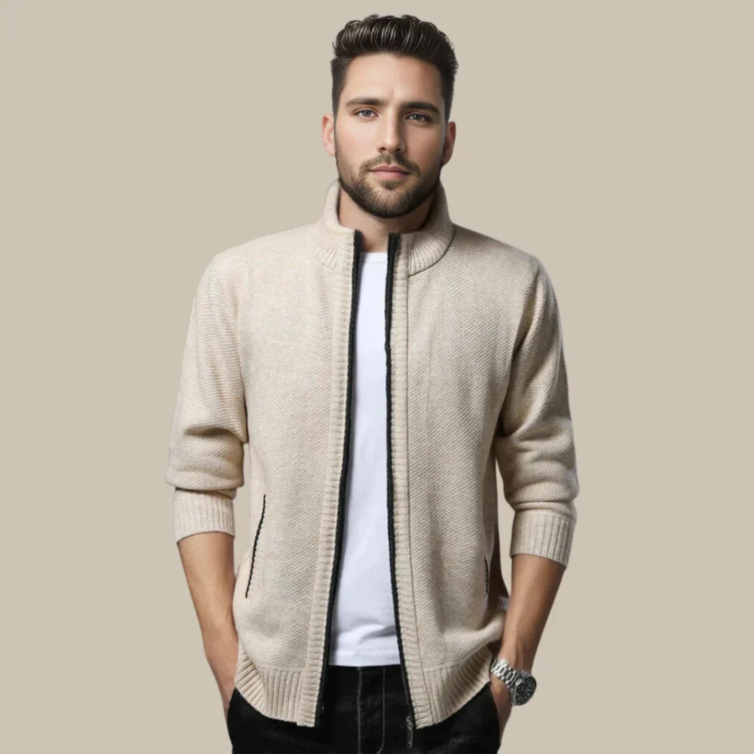 Veste zippée col montant élégante et tendance - PanierRoyale