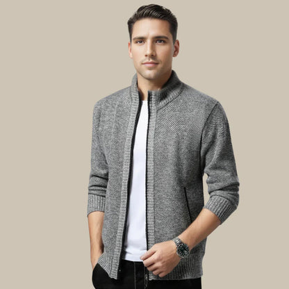 Veste zippée col montant élégante et tendance