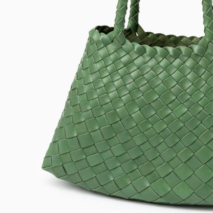 Sac à main en cuir authentique avec anses doubles pour femme