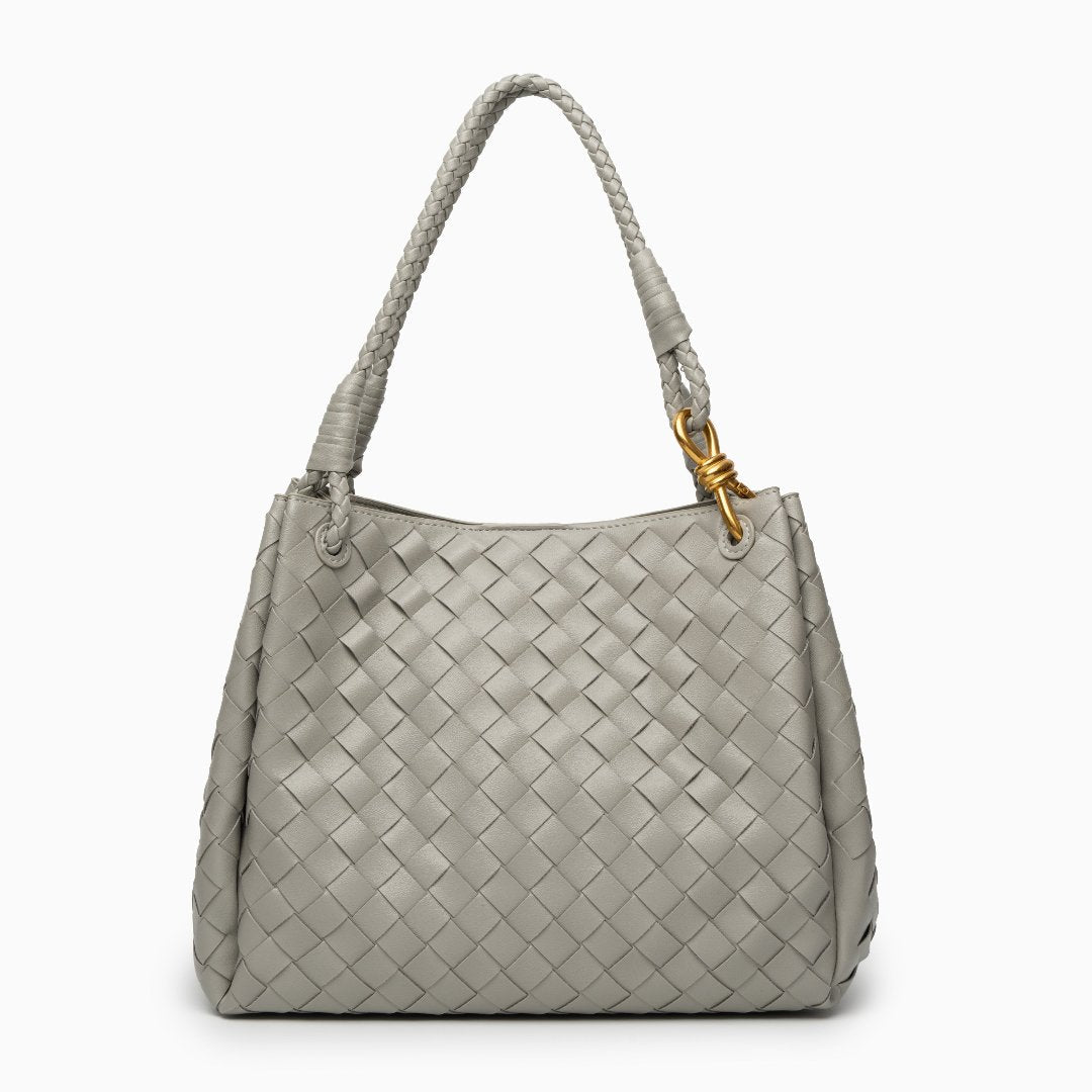 Sac à main femme noir végan avec bretelle et détails dorés