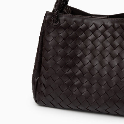 Sac à main femme noir végan avec bretelle et détails dorés