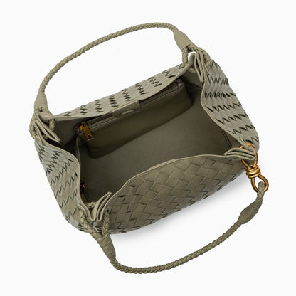 Sac à main femme noir végan avec bretelle et détails dorés