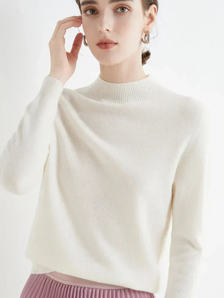 Pull en Cachemire Vert Émeraude Féminin Chaud