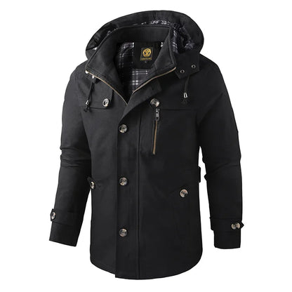 Veste D'hiver avec Capuche et Fermeture Éclair Réglable