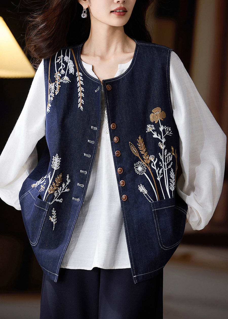 Vestes denim bleu oversize personnalisables pour automne - EasyApparels