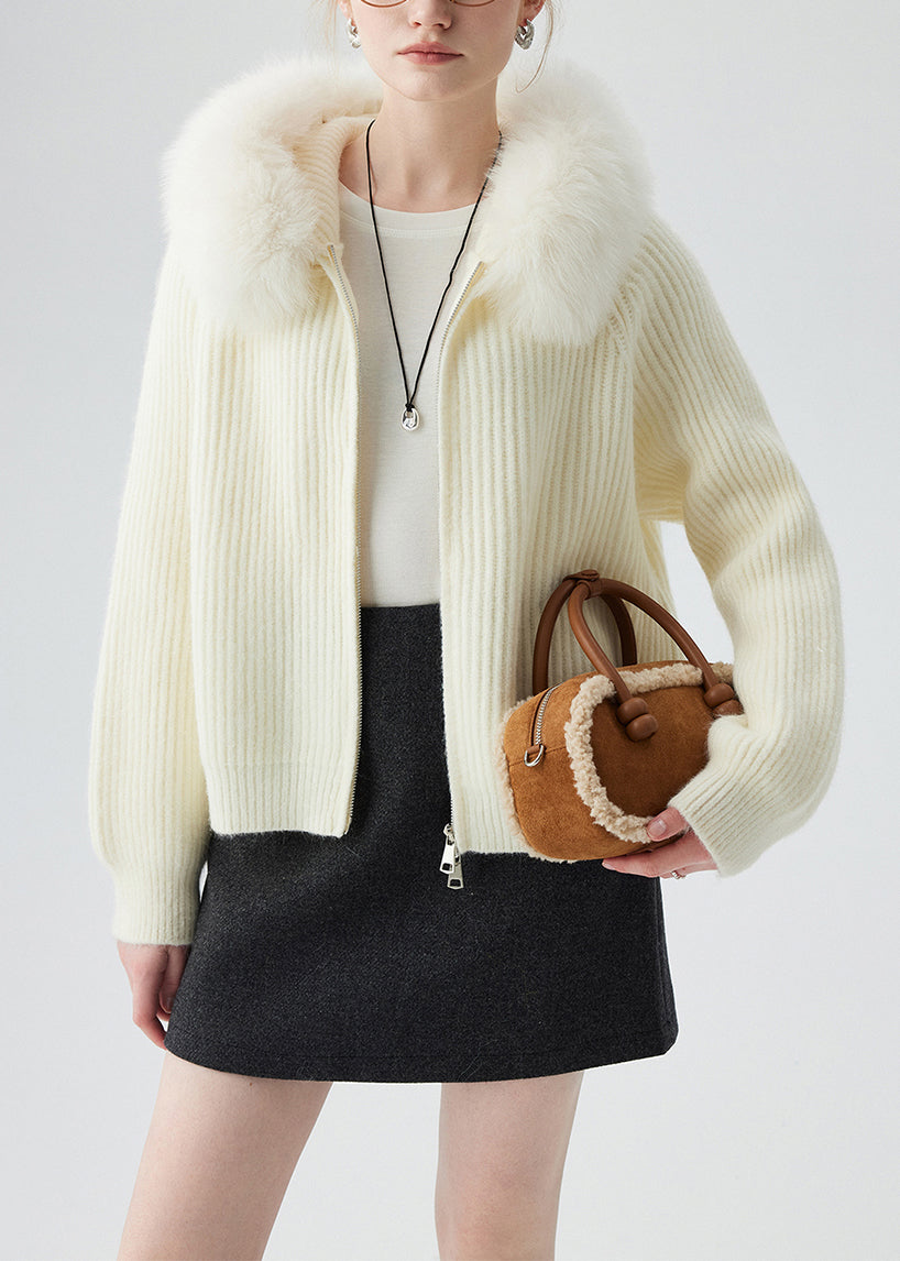 Blancs patchwork fourrure renard gilet hiver DIY - EasyApparels