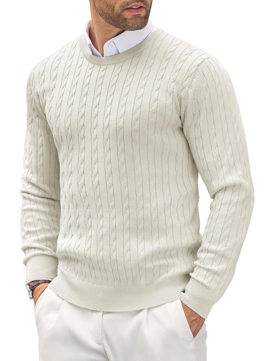 Pull Homme Slim Fit Col Rond en Tricot Fin - BerlinGlamour