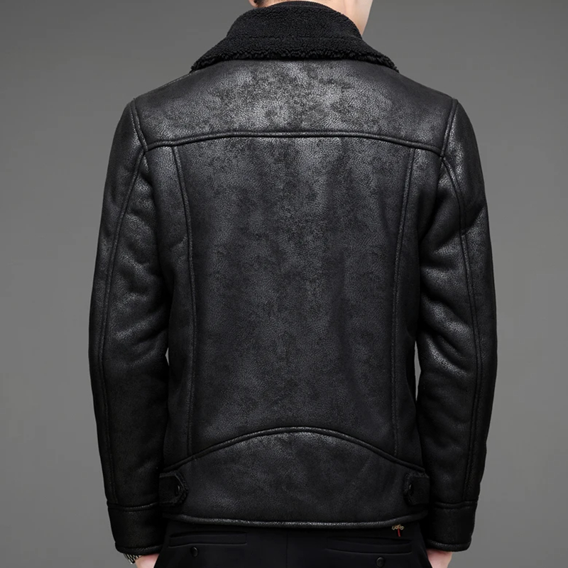 Blouson Cuir Homme Vintage Élégant