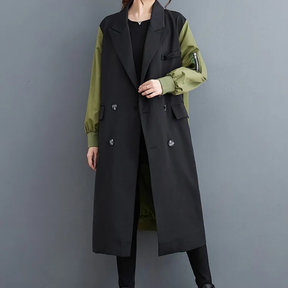 LINZEI - Manteau Long Élégant pour Femmes